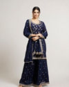Indigo Delight Palazzo Suit